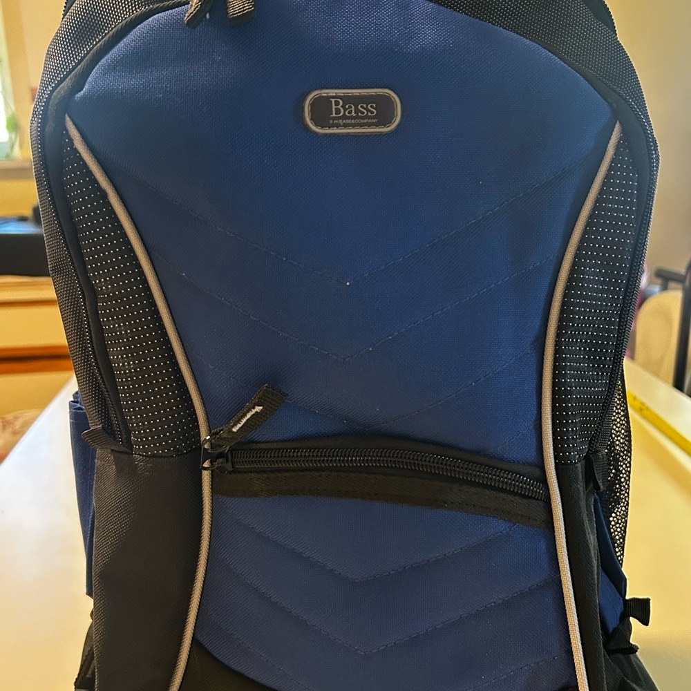 Bass Navy Blue and Black‎ Hybrid Backpack Medium Size